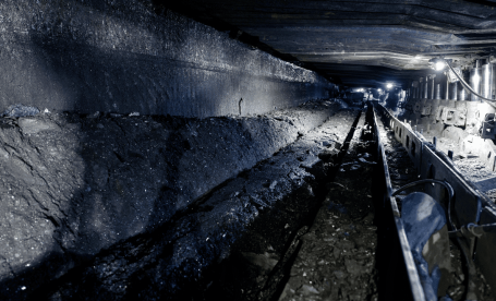 Underground coal mining tunnel