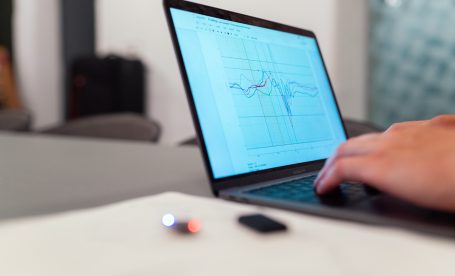 Man working on a laptop